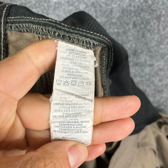 Prana Cargo Pants Mens 40x32 Tan Outdoor Hiking Belted Waist Utility Stretch - Picture 7 of 10